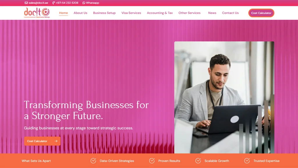 Docit Business Setup website project
