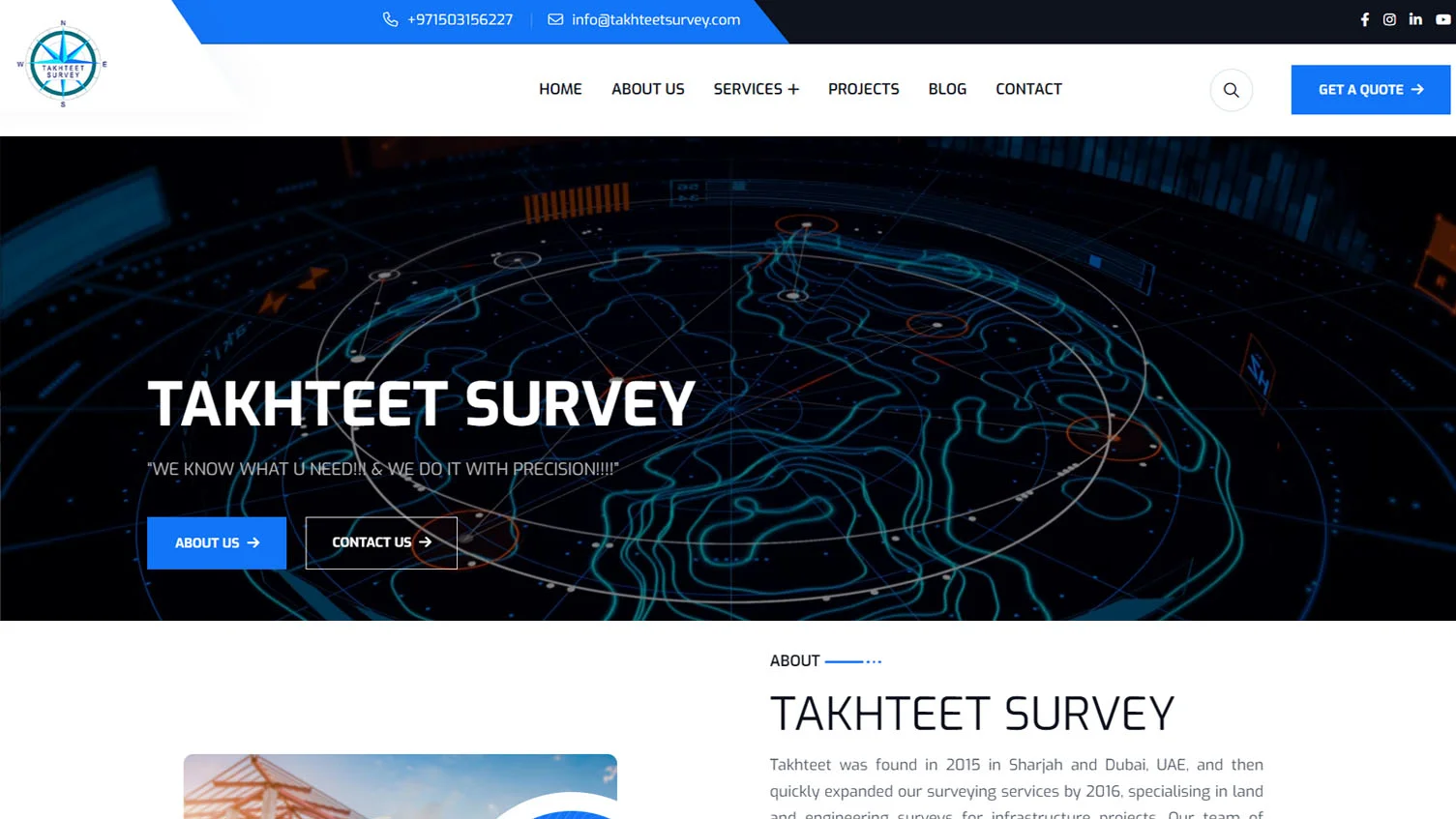 Takhteet Survey website project