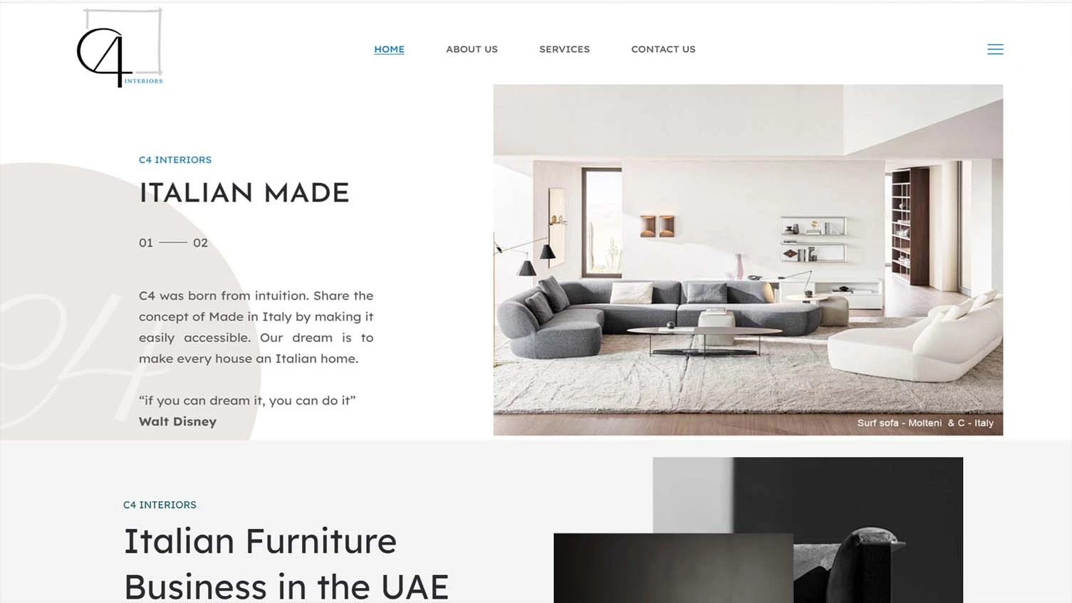 C4 Interiors website project