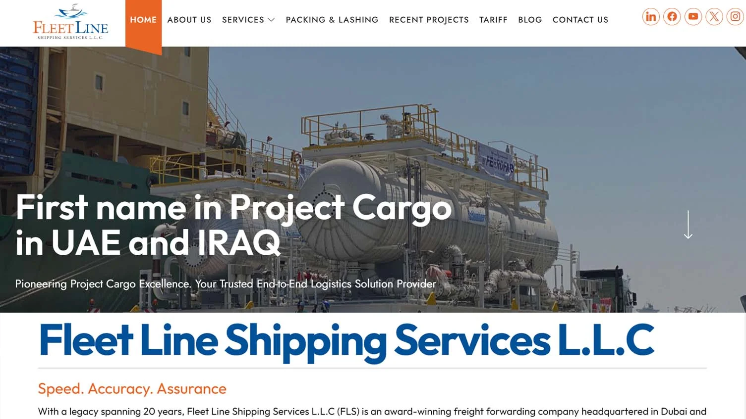 Fleet Line Shipping website project